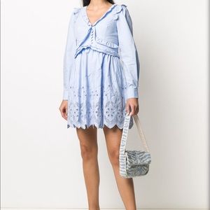 Light blue cotton Self-Portrait dress